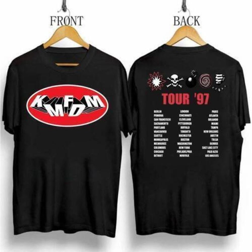 Kmfdm Band Shirt Kmfdm 1997 Symbols Tour Concert Tshirt-2 Sided
